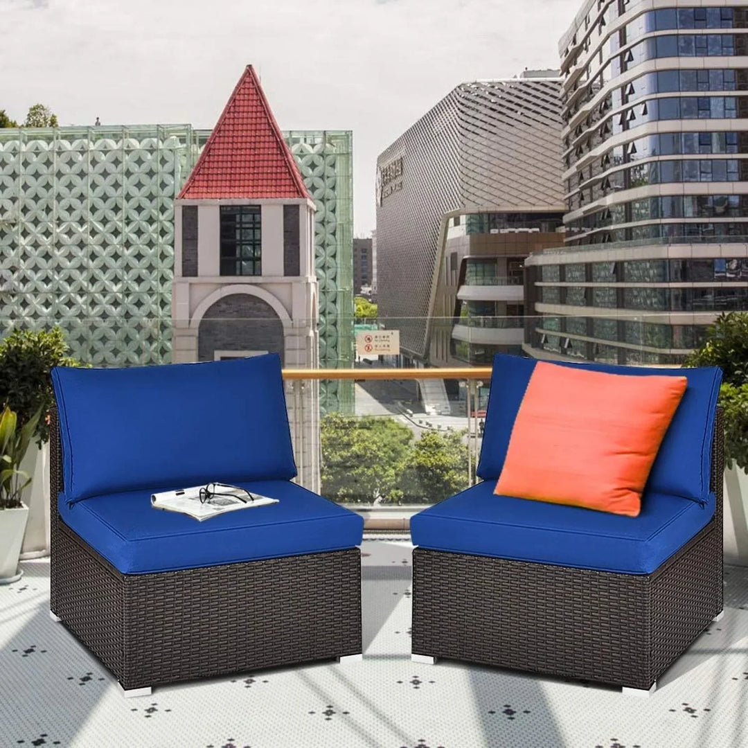 Ama 2-Piece Outdoor Wicker Armless Sofa