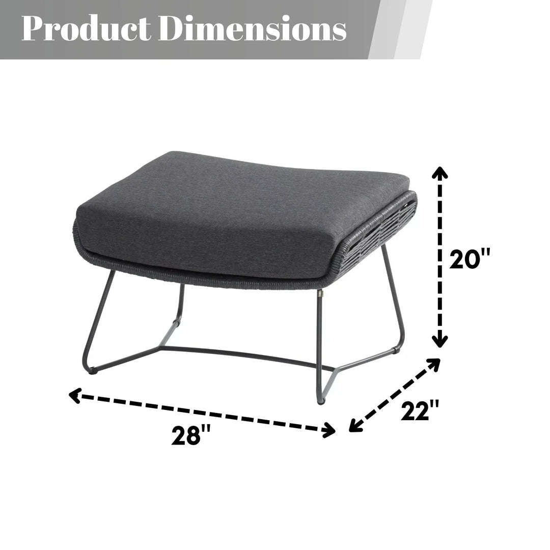 Maha Outdoor All-Weather Rope Footstool