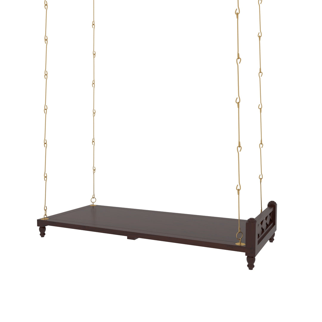 Arisha Dark Gradient Finished Wooden Handmade Traditional Swing