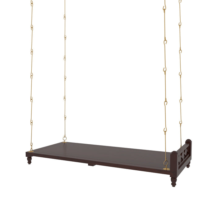 Arisha Dark Gradient Finished Wooden Handmade Traditional Swing