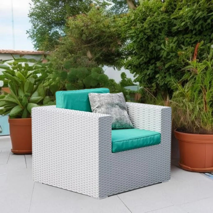 Tanvi 1-Piece Outdoor Wicker Single Seater Sofa