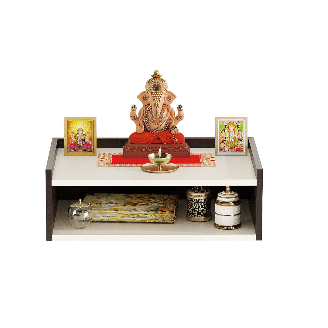 Diya Wall Mounted Small Home Temple | Puja Shelves for Home