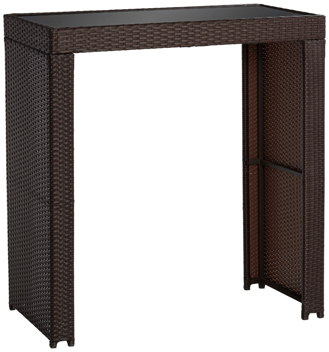 Capone Outdoor Patio Bar Sets 4 Stools and 1 Table (Dark Brown)