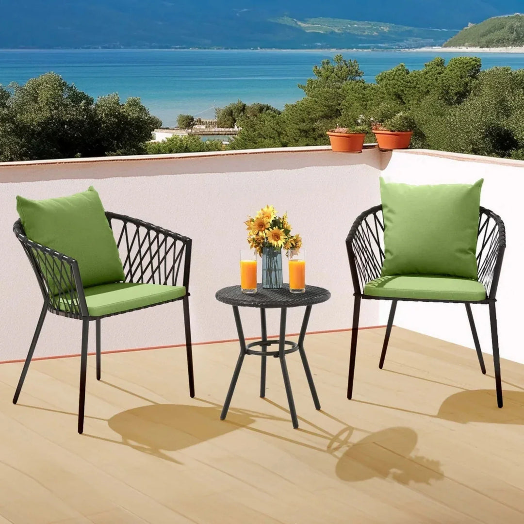 Brinley Outdoor Rope 3- Piece Patio Set