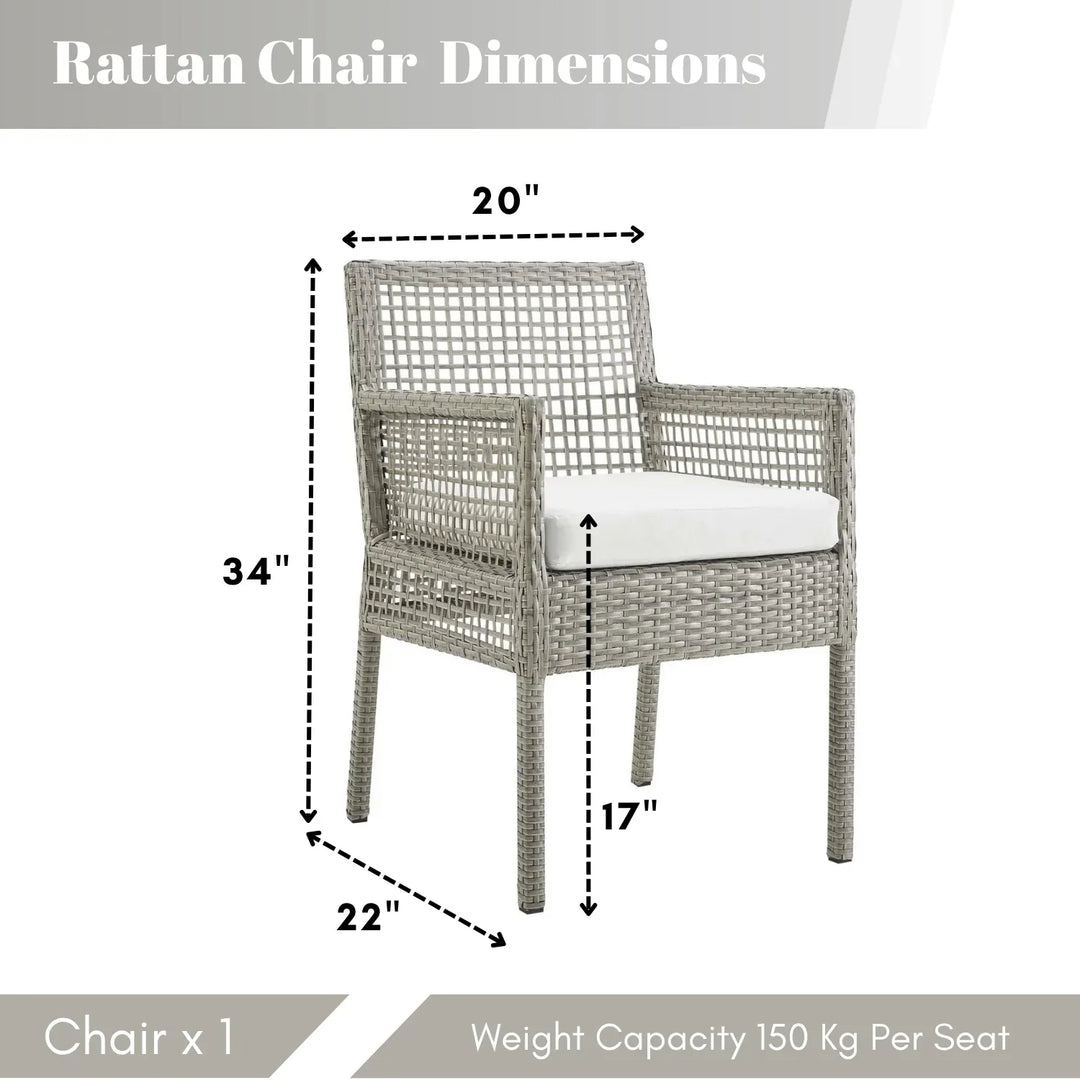 Paloma 1-Piece Outdoor Rattan Wicker Patio Dining Chair
