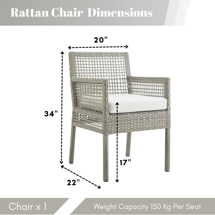 Paloma 1-Piece Outdoor Rattan Wicker Patio Dining Chair