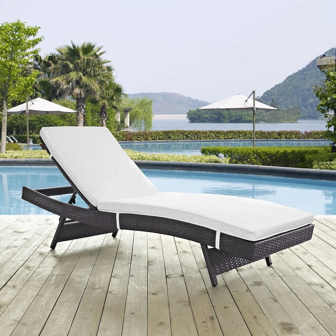 Hilda Outdoor Rattan Wicker Chaise Lounger For Poolside