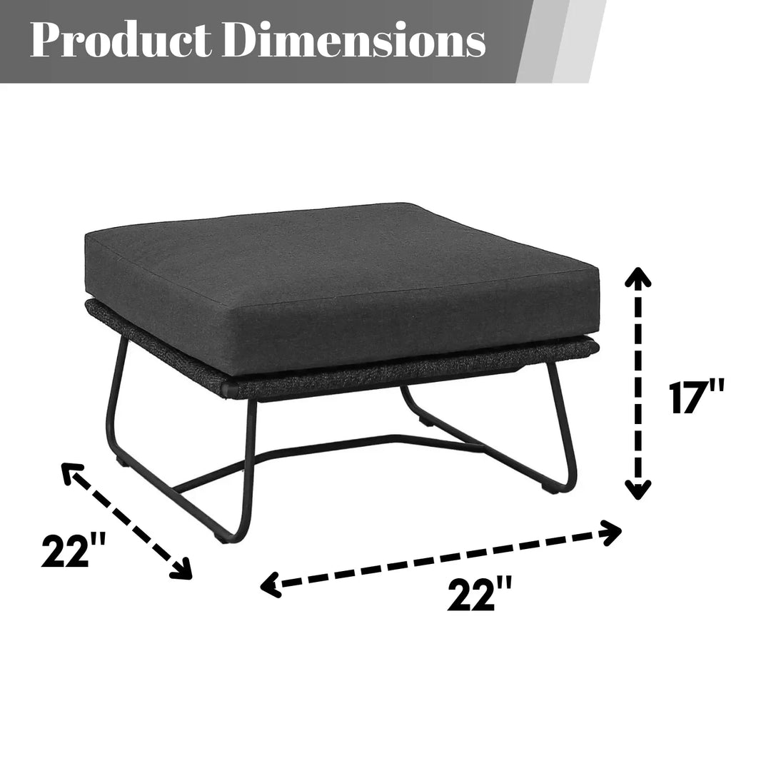 Rabab Outdoor All-Weather Rope Ottoman