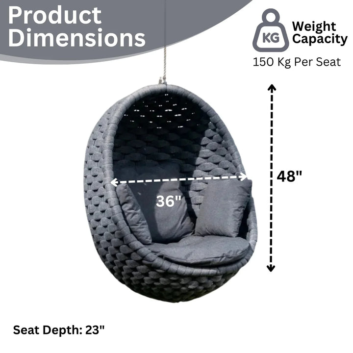 Caridad Rope Hanging Egg Swing Chair