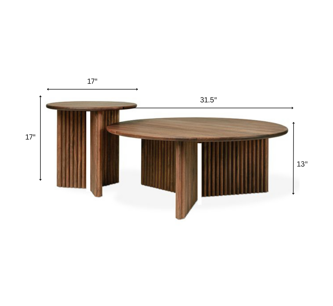 Vladislav Wooden Nesting Centre Tables Coffee Table