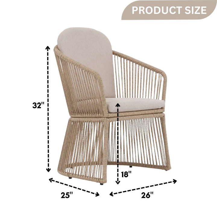 Soledad 2-Piece Outdoor Rope Patio Chairs