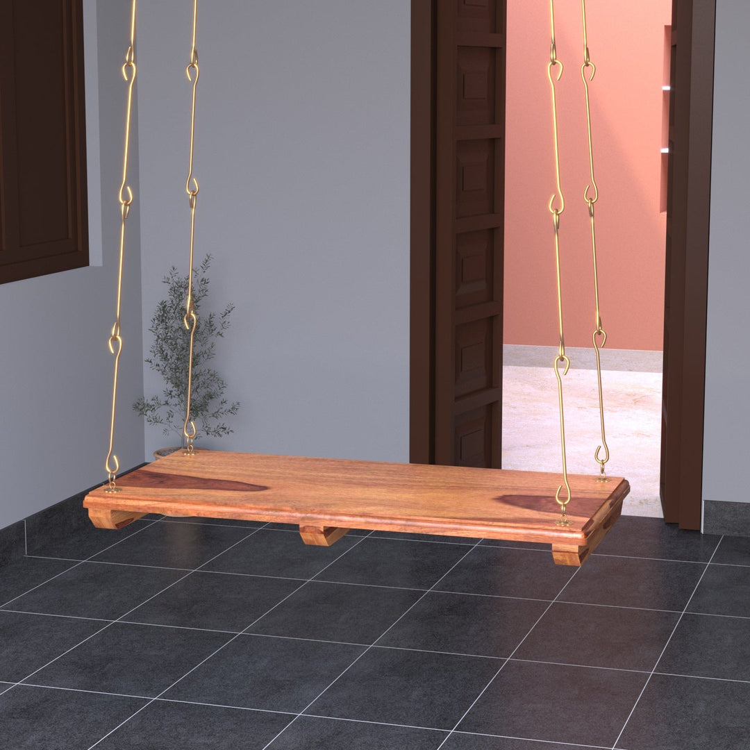 Hania Melodious Indian Art Designed Handmade Wooden Swing