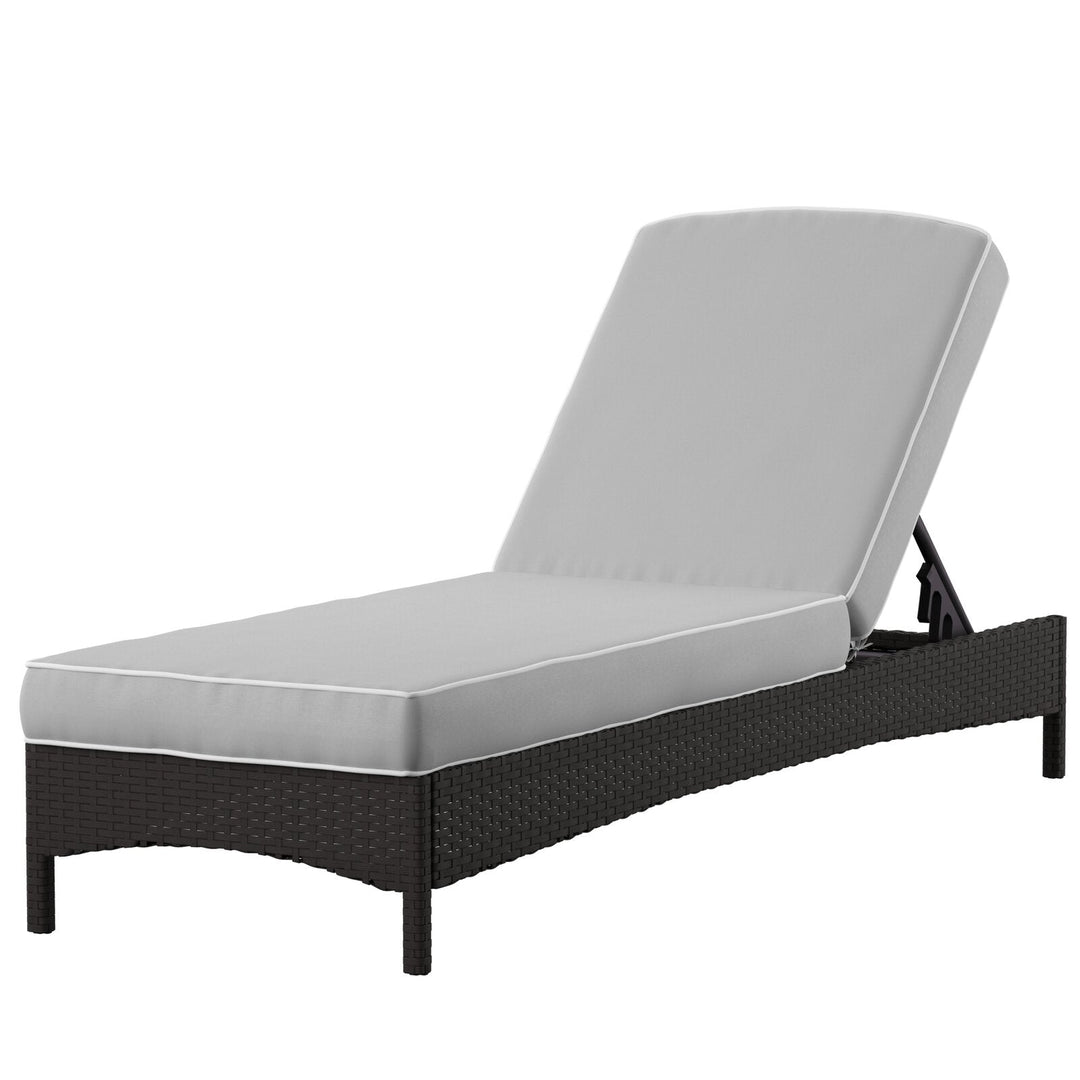 Takeshi Outdoor Swimming Poolside Lounger  (Black)