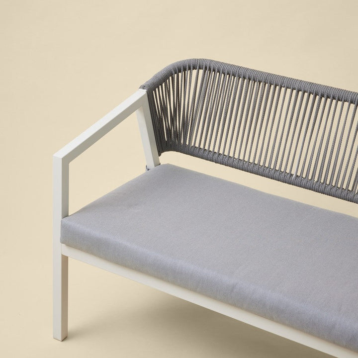 Cares Outdoor Garden Balcony Sofa Set 2 Seater,2 Single seater and 1 Center Table Set, Braid & Rope (Cream)