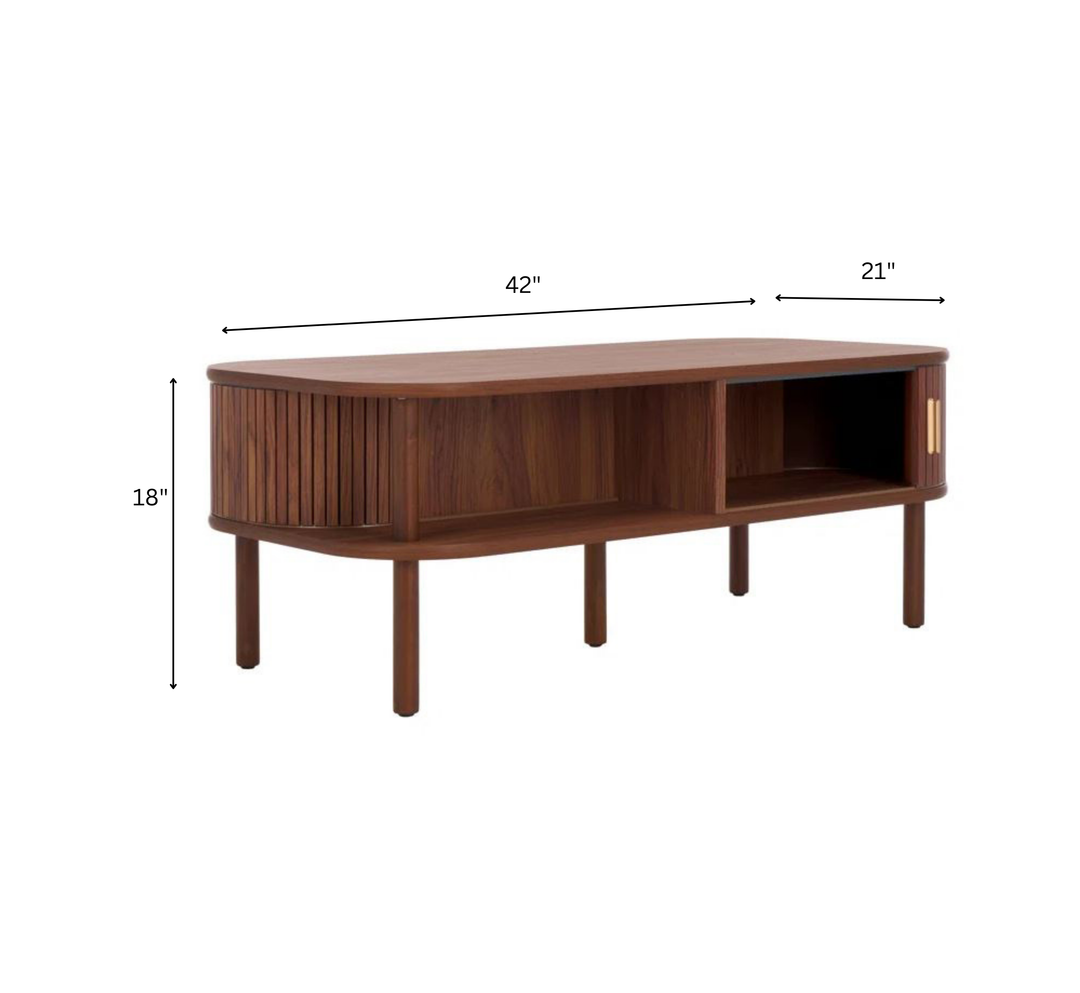 Gavriil Wooden Storage Centre Table | Wooden Coffee Table for Living Room Centre Tables