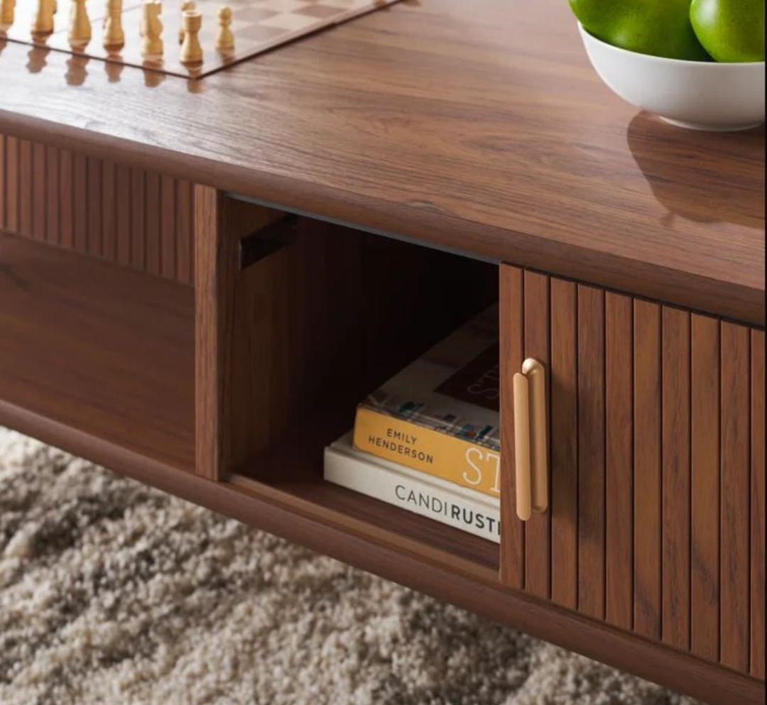 Gavriil Wooden Storage Centre Table | Wooden Coffee Table for Living Room Centre Tables