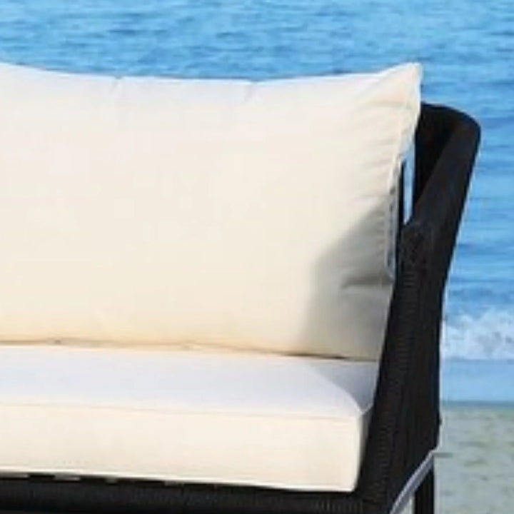 Obeida Outdoor Black Rope L-Shape All Weather Sectional Sofa Set