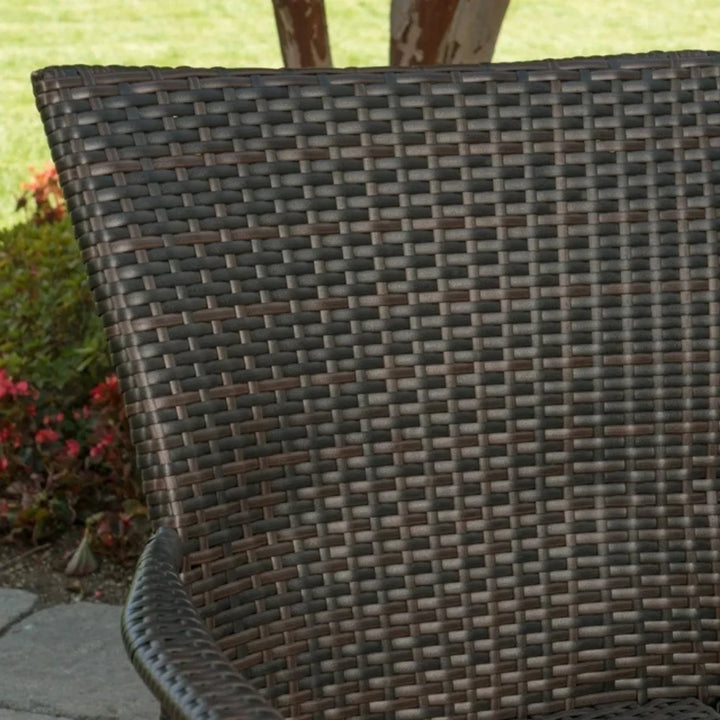 Fawzia Outdoor All-Weather Resistant Rattan Wicker 6-Piece Dining Set