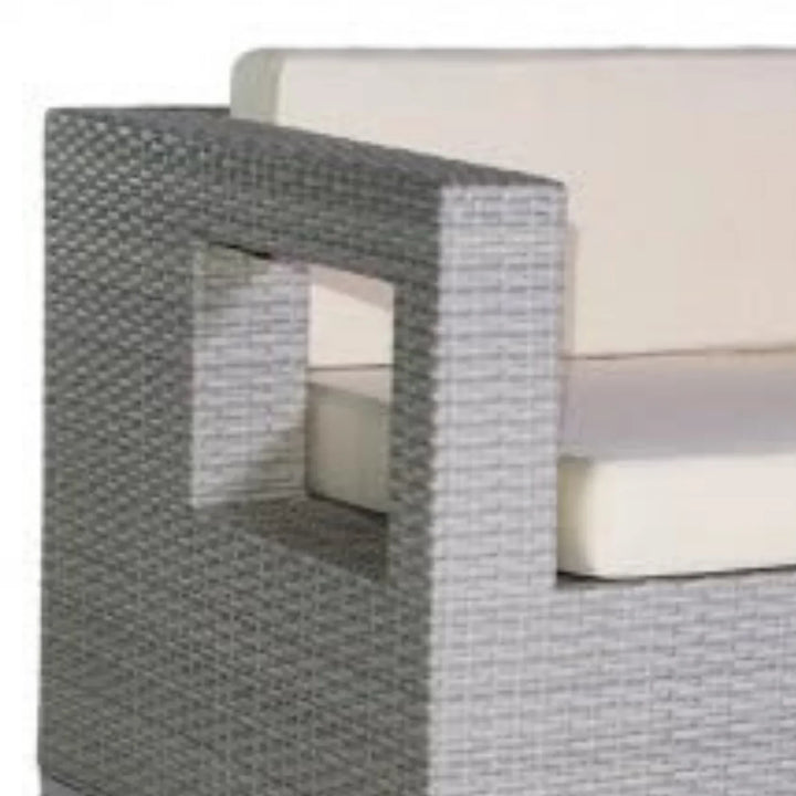 Zuleikha 3-Seater Outdoor Rattan Wicker Patio Sofa