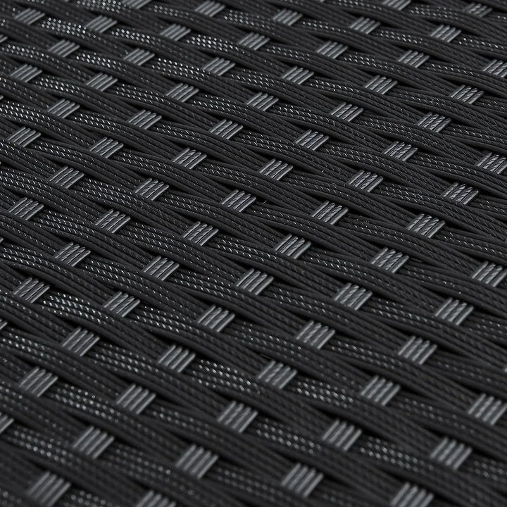 Warda Outdoor Garden Conversation Sofa Set (Black/Sky-Blue)