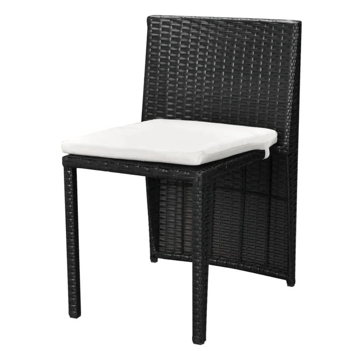 Wisp Outdoor Patio Seating Set 2 Chairs and 1 Table Set (Black)