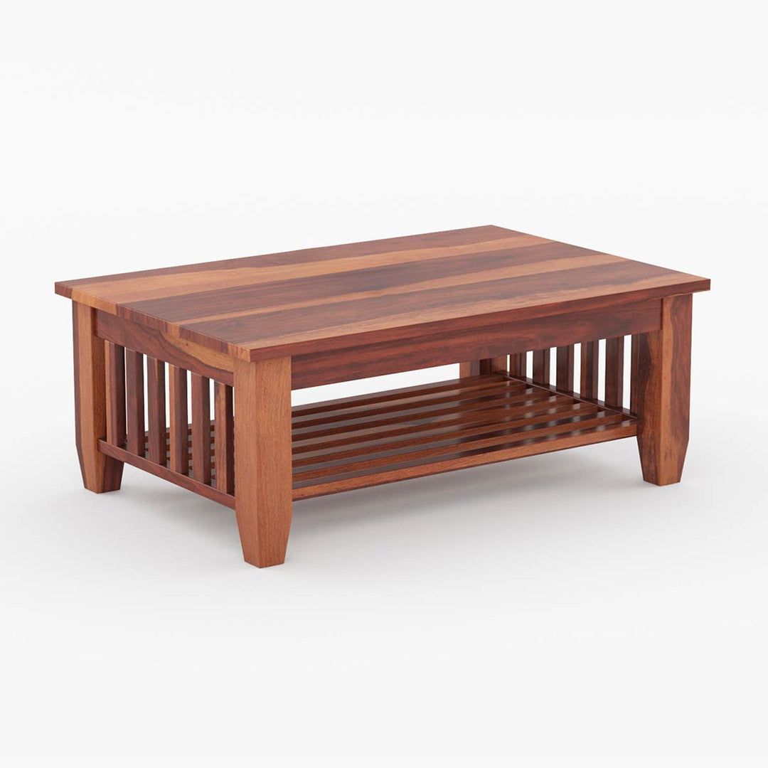 Sangeeta Solid Wood Rectangle Coffee Table For Living Room