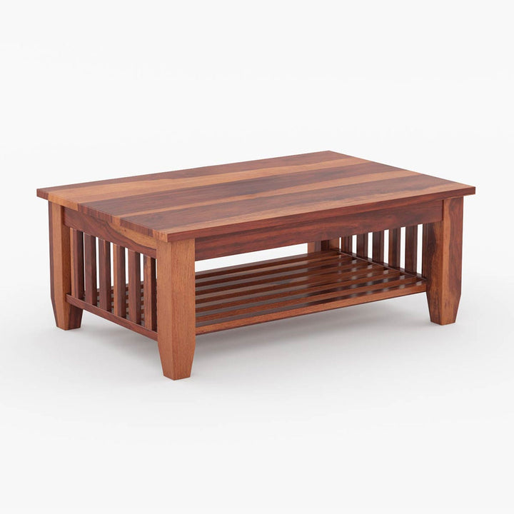 Sangeeta Solid Wood Rectangle Coffee Table For Living Room