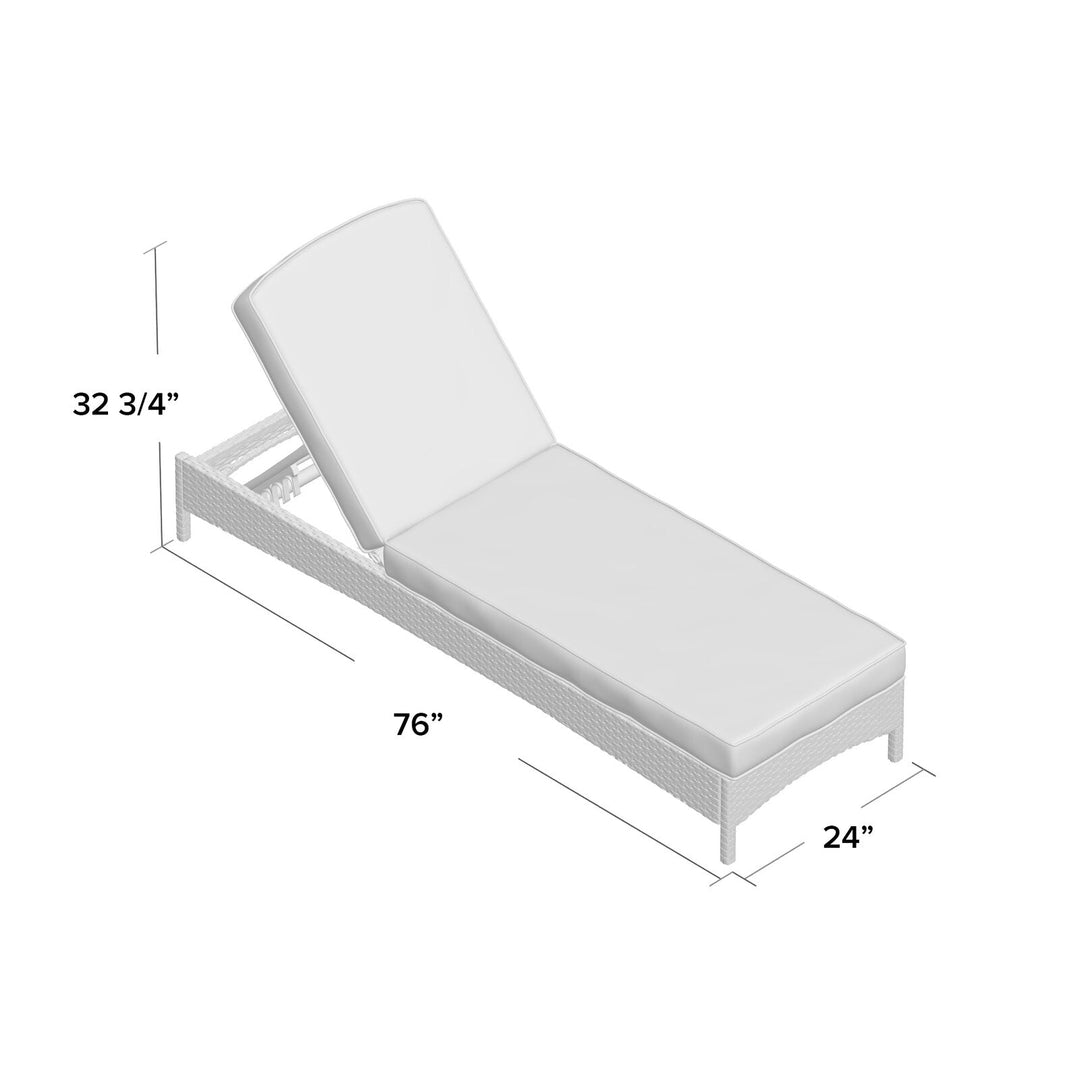 Takeshi Outdoor Swimming Poolside Lounger  (Black)