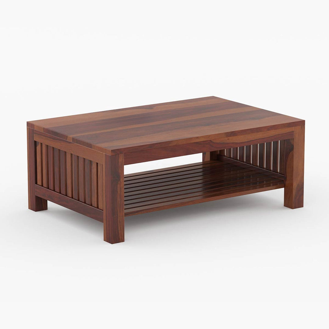 Reshma Solid Wood Rectangle Coffee Table For Living Room