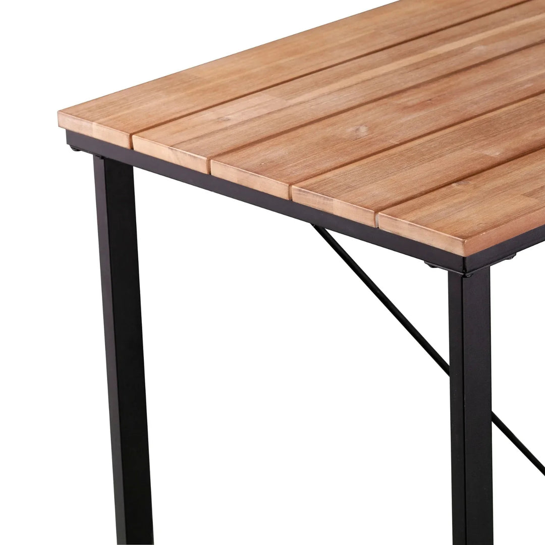 Karima Outdoor Bar Table With Wooden Top