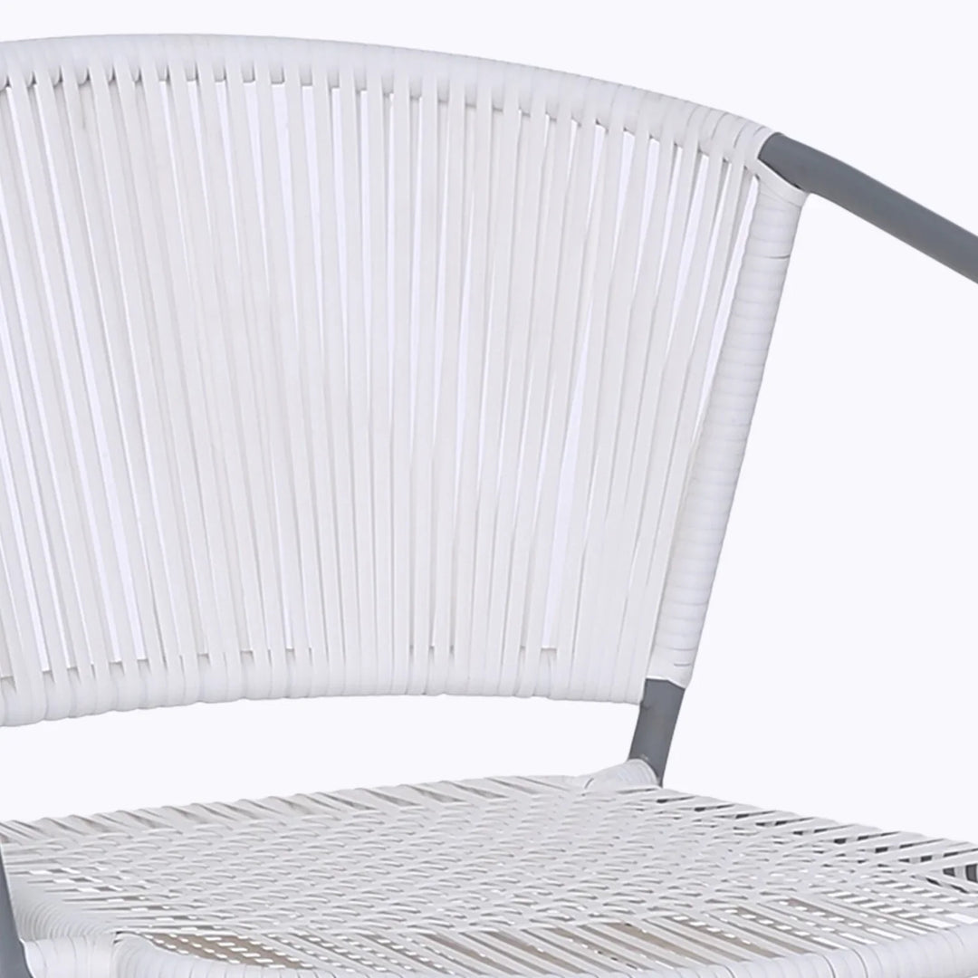 Celestia 3-Piece Outdoor White Rope Patio Set