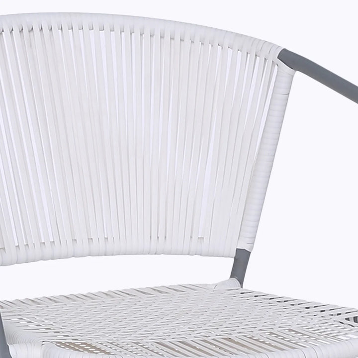 Celestia 3-Piece Outdoor White Rope Patio Set