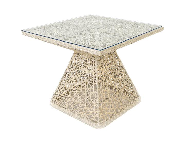 Buratti Outdoor Patio Dining Set 4 Chairs and 1 Table (Beige)