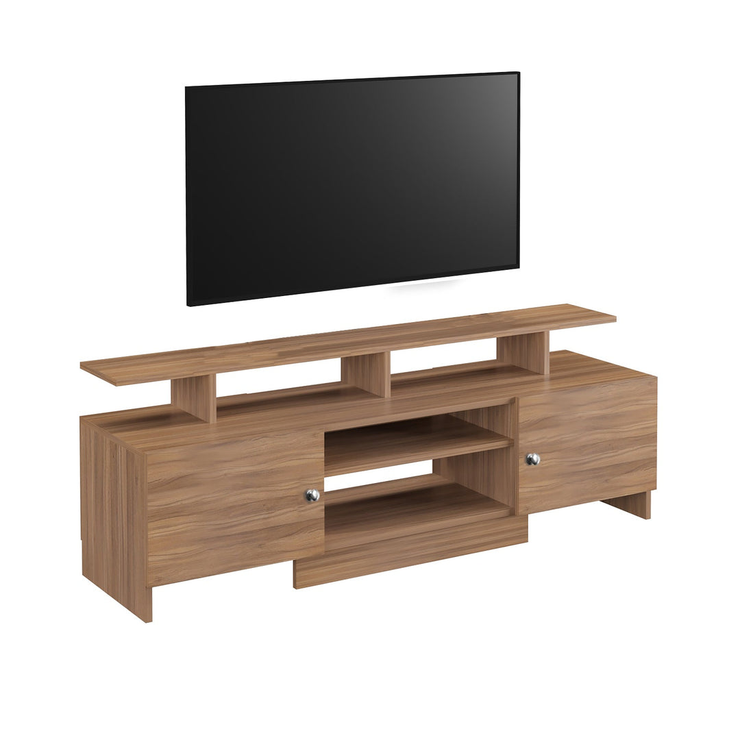Gia Modern TV Unit with Storage - Exotic Teak