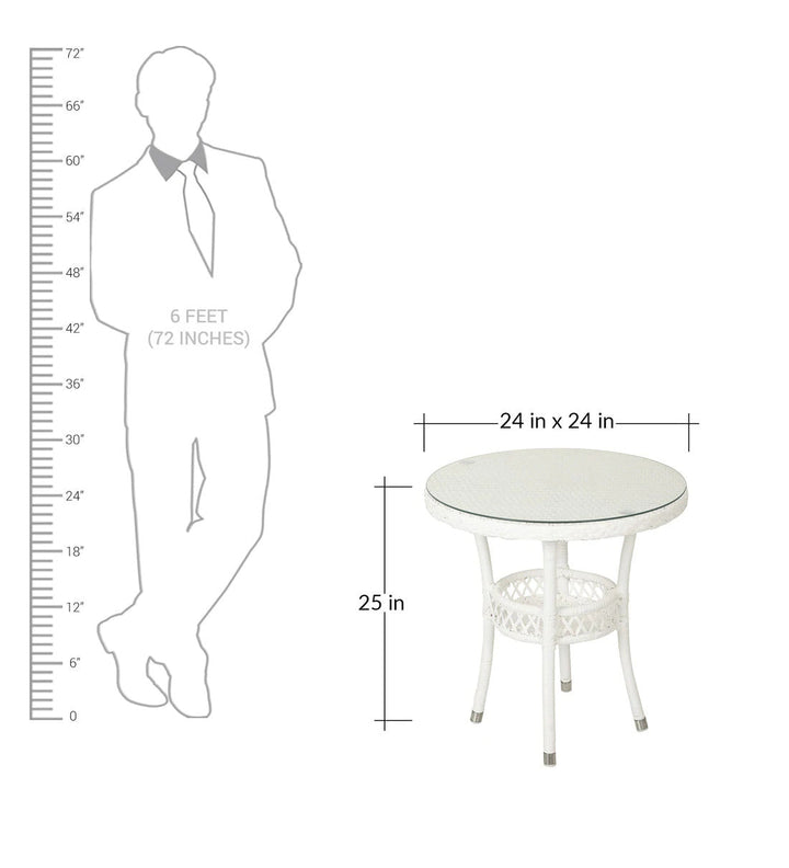 Gus Outdoor Patio Seating Set 2 Chairs and 1 Table Set (White)