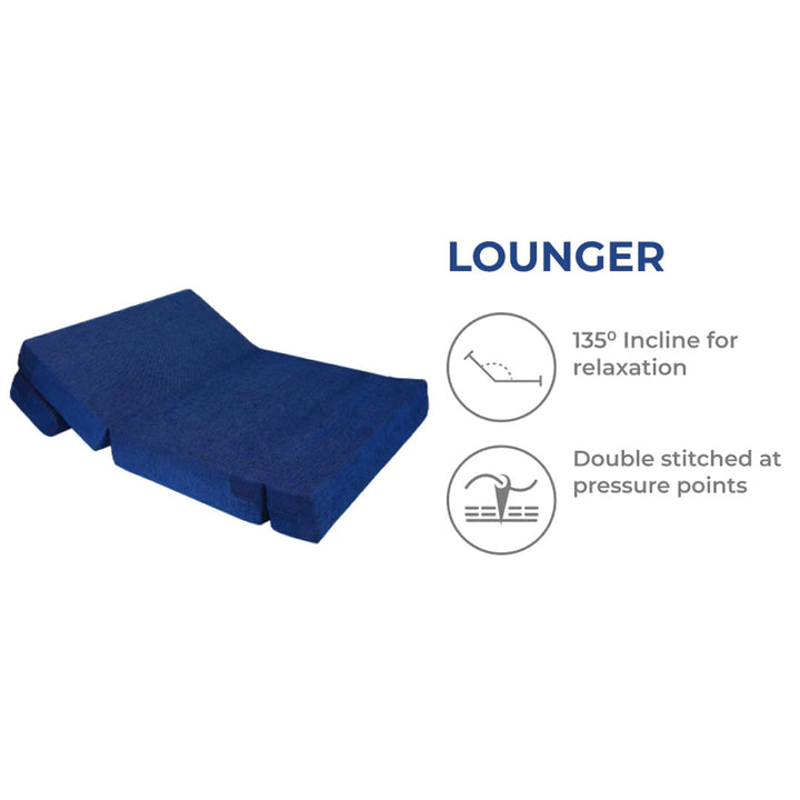 Nidhi Jute Sofa Bed Blue | 4 X 6 Two Seater