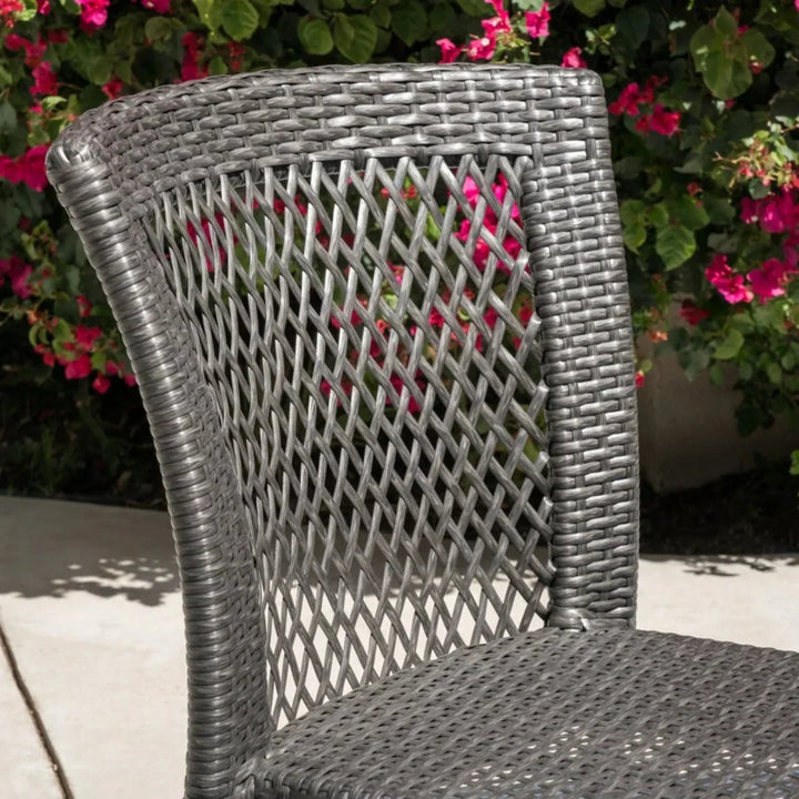 Adeela Outdoor All-Weather Resistant Rattan Wicker 5-Piece Dining Set