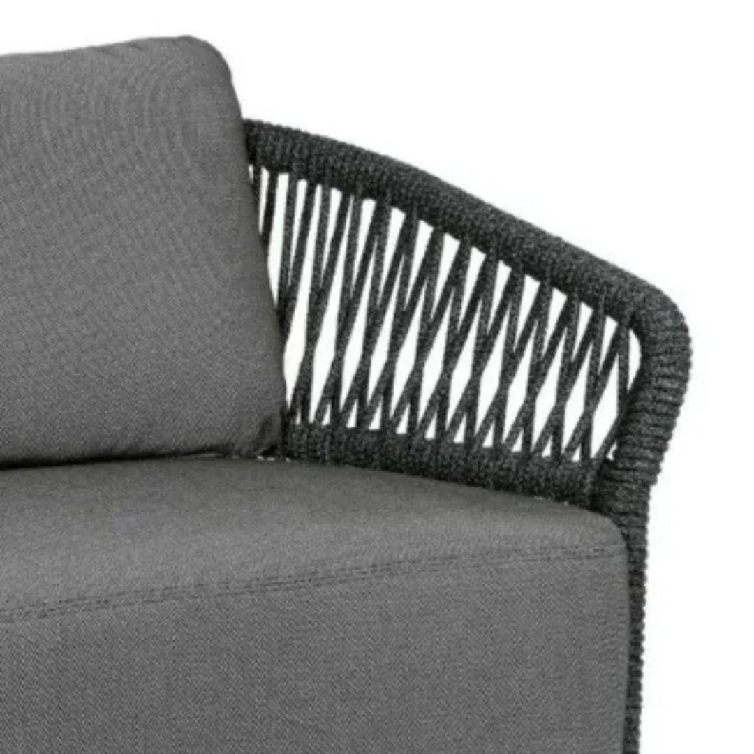 Saeko 4-Piece Outdoor Braid & Rope Sofa Set (Grey)