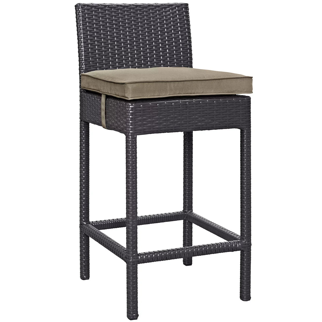 Volta Outdoor Patio Bar Sets 4 Chairs and 1 Table (Dark Brown)