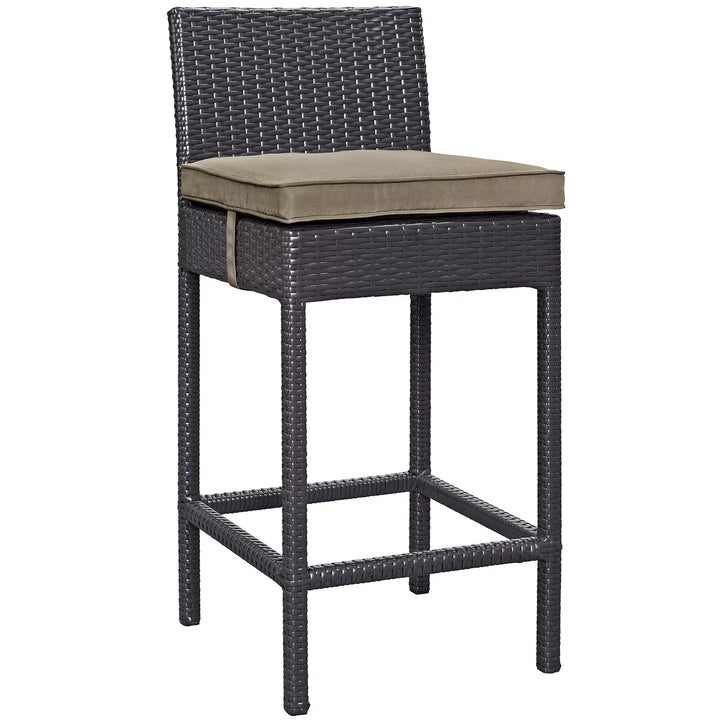 Volta Outdoor Patio Bar Sets 4 Chairs and 1 Table (Dark Brown)