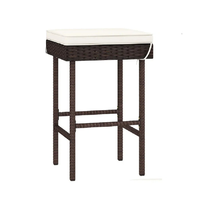 Lourdes 2-Piece Rattan Wicker Patio Bar Stools