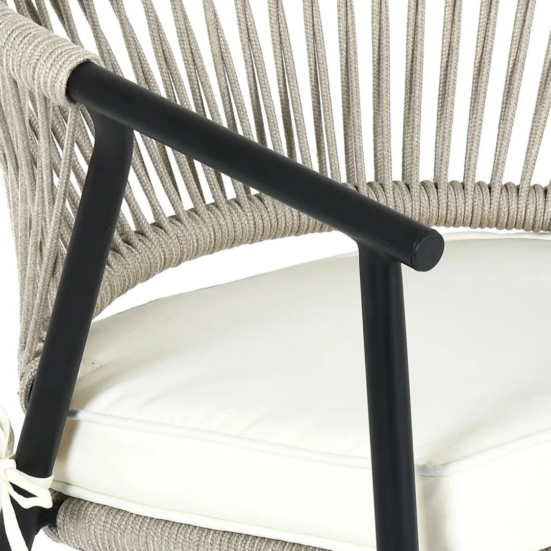 Peizhi 4-Piece Outdoor Rope Patio Dining Chairs