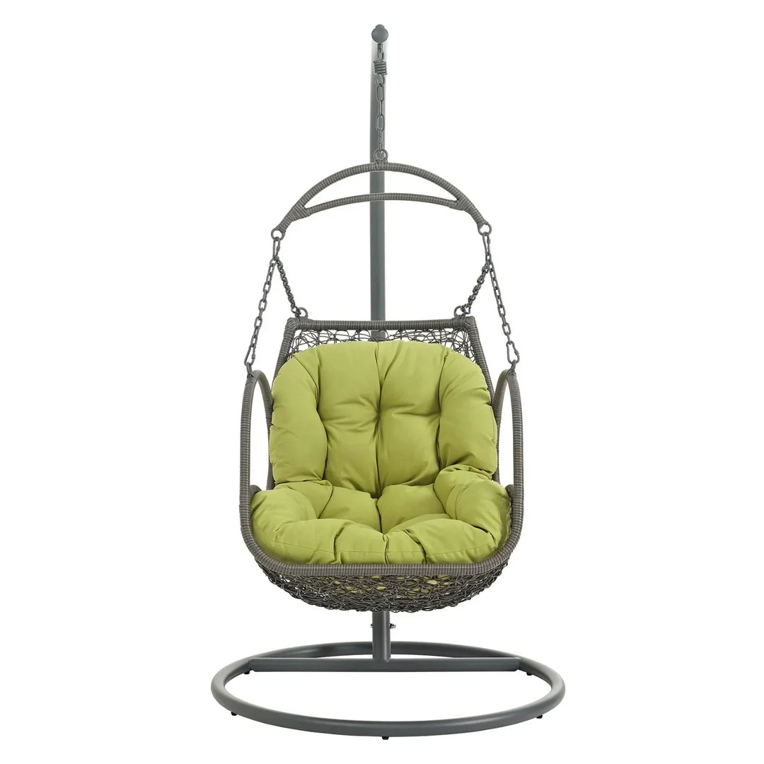 Ireti Outdoor Rattan Wicker Hanging Swing Chair with Cushion