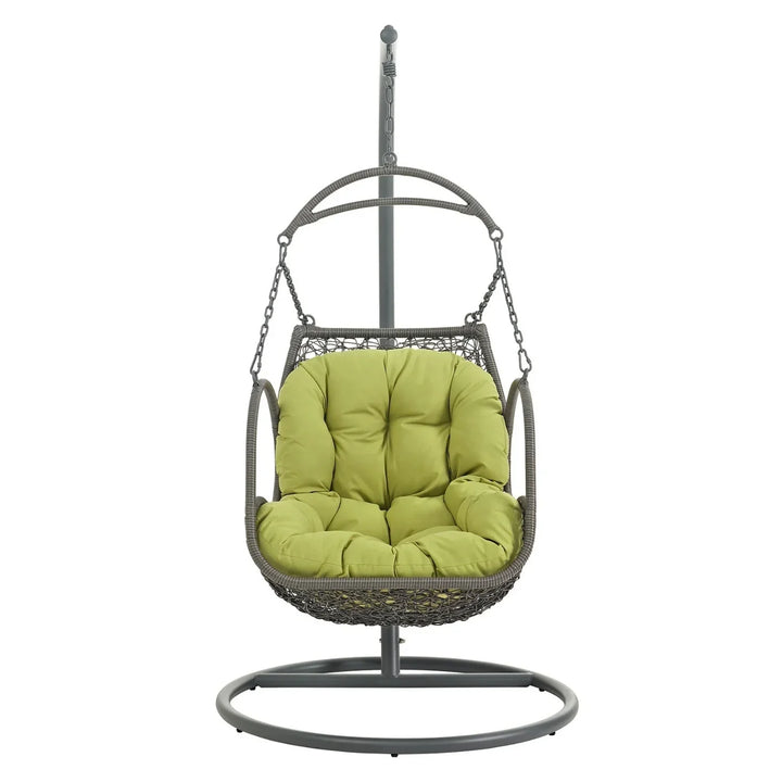 Ireti Outdoor Rattan Wicker Hanging Swing Chair with Cushion