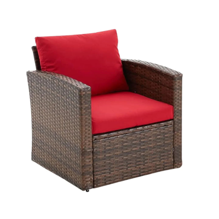 Poorvi Outdoor 7-Seater Wicker Sectional Sofa Set