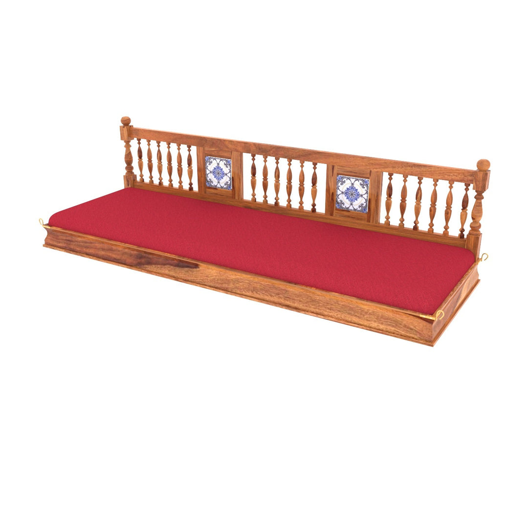 Aisha Classic Flower Tiled Modern Wooden Swing for Home
