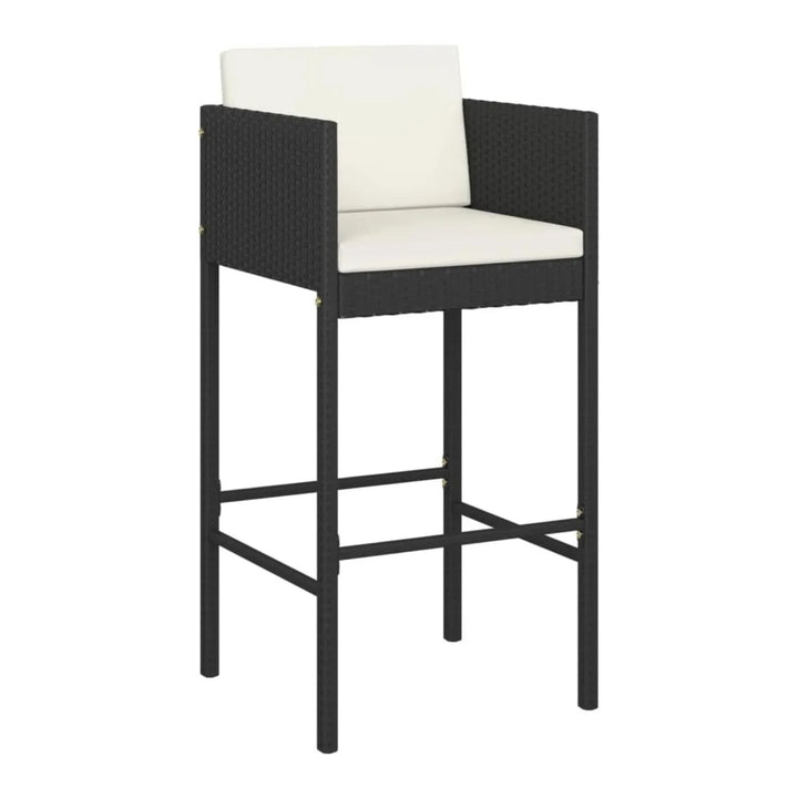 Lupe 7-Piece Outdoor Rattan Wicker Bar Set with Glass Top Table