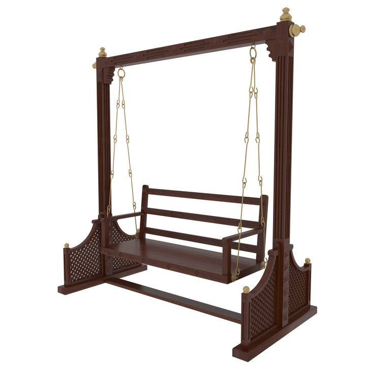 Ishita Vintage Southern Dark Finished Wooden Handmade Swing