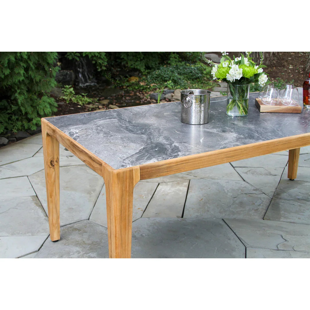 Xini Outdoor Patio Seating Set 6 Chairs and 1 Table Set (Black + Grey)