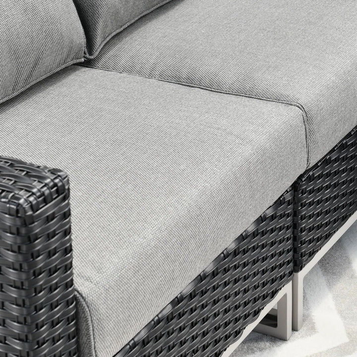 Norberta Outdoor Rattan Wicker 7-Seater Sofa Set